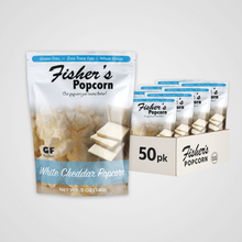 Load image into Gallery viewer, Aged Sharp White Cheddar Popcorn 1/2oz (50/case)