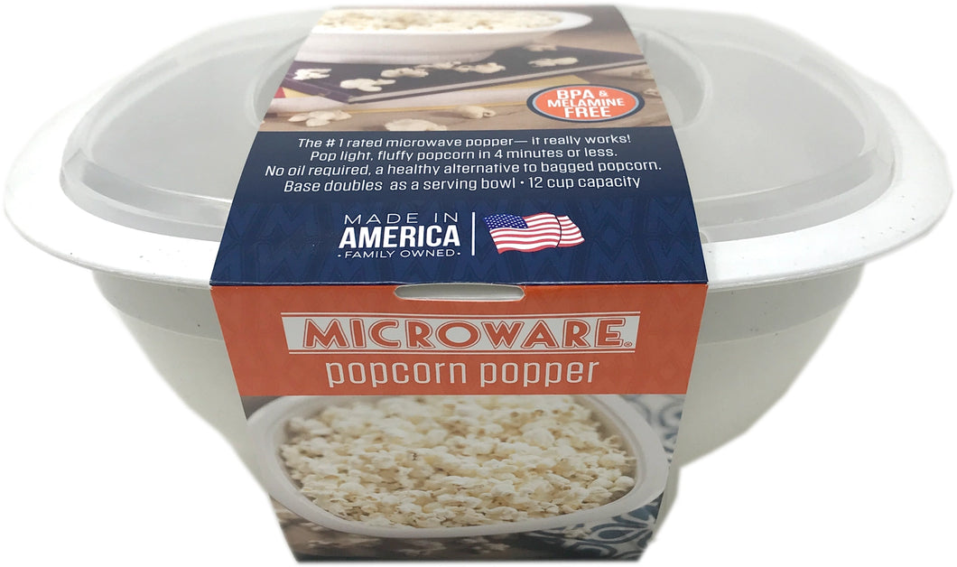 Microwave Popcorn Bowl - White